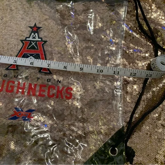 Houston Roughnecks Clear Drawstring Backpack - Picture 4 of 6